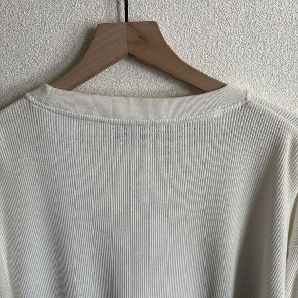 Vtg‎ Southpole Shirt Mens XL Ivory Large Graphic Thermal Ribbed Knit Y2K Flaws - Picture 6 of 16